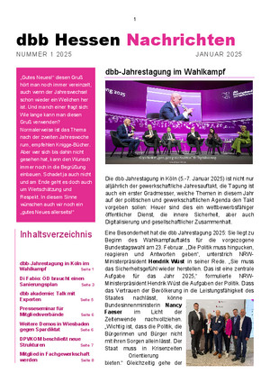 dbb Nachrichten Ausgabe Januar 2025