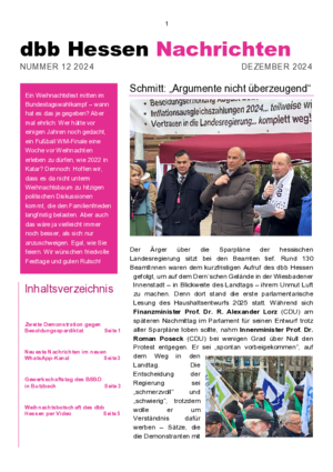 dbb Nachrichten Dezember 2024 dbb Nachrichten Dezember 2024
