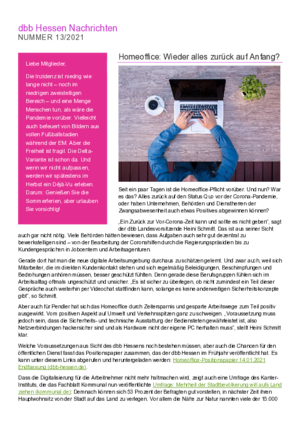 Ausgabe 13/2021 Ausgabe 13/2021