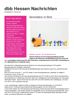 Ausgabe 18/2020 Ausgabe 18/2020