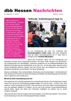 dbb Nachrichten Ausgabe 3/2025
