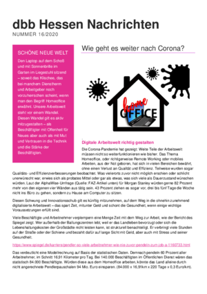 Ausgabe 16/2020 Ausgabe 16/2020