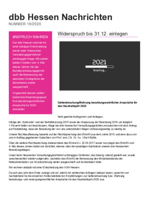 Ausgabe 19/2020 Ausgabe 19/2020