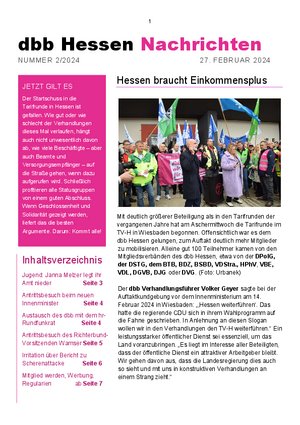dbb Hessen Nachrichten Ausgabe 2/2024